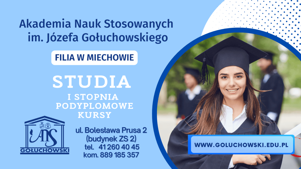 plakat filia Miechów ANSG